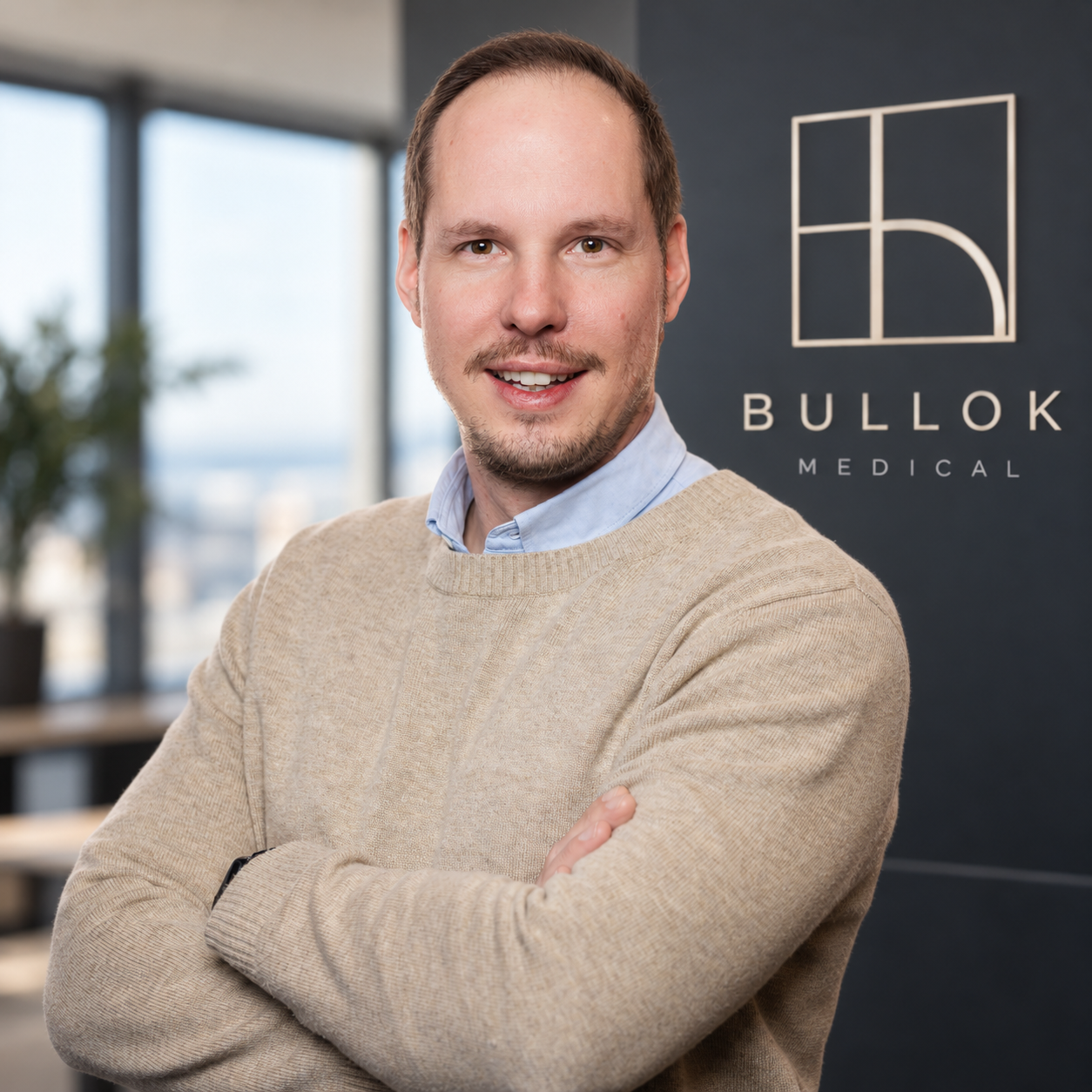 Tim Biersa with BULLOK Medical office background